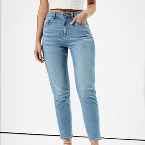 AE Light Wash High Rise Mom Jeans